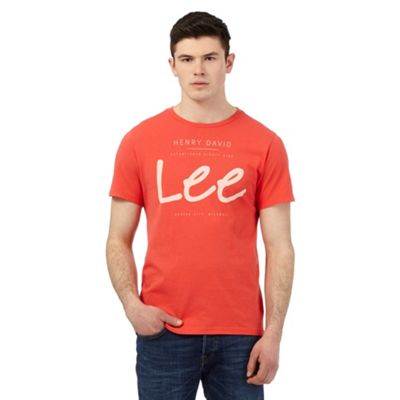 Lee Red logo print t-shirt